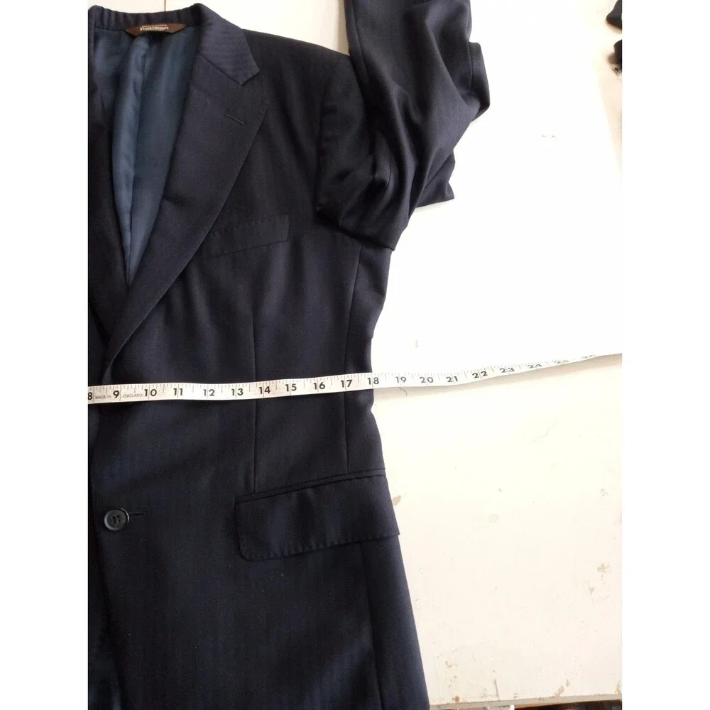 Paul Stuart Men's 39S Blazer Subtle Herringbone Wool Cashmere Blend Suit Jacket